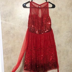 Red sparkle dress